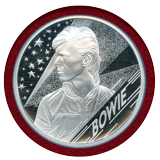 【SOLD】イギリス 2020 10ポンド(5oz) 銀貨 プルーフ D・ボウイ PF70UC