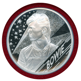 【SOLD】イギリス 2020 10ポンド(5oz) 銀貨 プルーフ D・ボウイ PF70UC