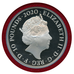 【SOLD】イギリス 2020 10ポンド(5oz) 銀貨 プルーフ D・ボウイ PF70UC