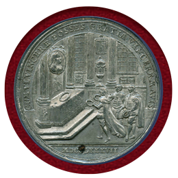 ロシア 1787-Dated ホワイトメタルメダル エカテリーナ2世 NGC AU58