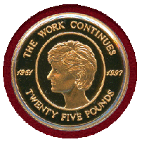 ジャージー/オルダニー/ガーンジー 2002年 25ポンド 金貨 ダイアナ プルーフ 3枚セット