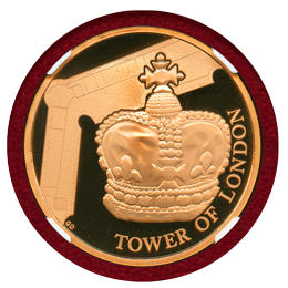 【SOLD】イギリス 2019年 5ポンド 金貨 ロンドン塔 クラウンジュエル PF70UC