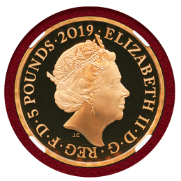 【SOLD】イギリス 2019年 5ポンド 金貨 ロンドン塔 クラウンジュエル PF70UC