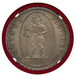【SOLD】スイス ベルン 1823年 4フランケン銀貨 NGC MS63