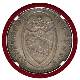 【SOLD】スイス ベルン 1823年 4フランケン銀貨 NGC MS63