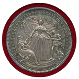 神聖ローマ帝国  ドイツ騎士団 1750年 1/2ターラー 銀貨 PCGS AU58