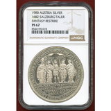 オーストリア  1980(1682) ターラー 銀貨 リスライク 大司教1100周年 PF67