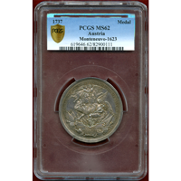 オーストリア 1737年 銀メダル カール6世 PCGS MS62