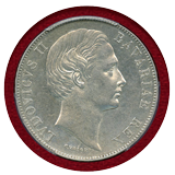 ドイツ バイエルン 1865年 ターラー銀貨　マドンナ PCGS AU53