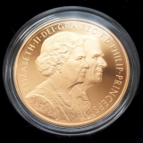 イギリス 2007年 5ポンド 金貨 エリザベス2世 結婚60年記念