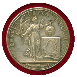 【SOLD】イギリス 1708年 銀メダル アン女王 リール要塞占領記念