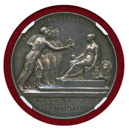 イギリス 1838年 銀メダル ヴィクトリア戴冠記念 NGC AU58