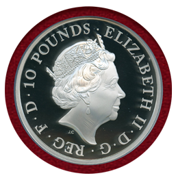 イギリス 2017年 ￡10(5オンス) 銀貨 クイーンズビースト ライオン PF70UC FS