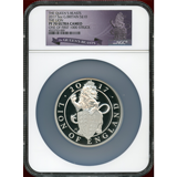 イギリス 2017年 ￡10(5オンス) 銀貨 クイーンズビースト ライオン PF70UC FS