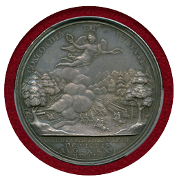 イギリス 1709年 銀メダル アン女王 マルプラケの戦い 戦勝記念 PCGS SP62