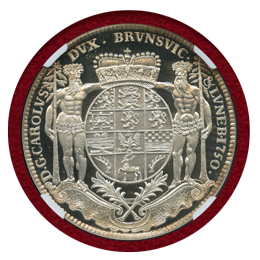 ドイツ ブラウンシュヴァイク 1973(1750) ターラー銀貨 リストライク NGC PF67UC