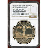 ドイツ ブラウンシュヴァイク 1973(1750) ターラー銀貨 リストライク NGC PF67UC