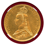 イギリス 1887年 5ポンド 金貨 ヴィクトリア ジュビリーヘッド NGC MS64