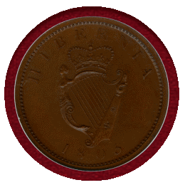 【SOLD】アイルランド 1805年 ペニー プルーフ銅貨 ジョージ3世 NGC PF64BN