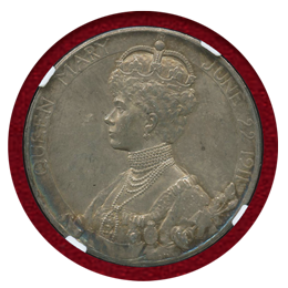 イギリス 1911年 銀メダル ジョージ5世戴冠記念 NGC MS62Matte