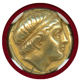 古代ギリシャ レスボス島 377-326 BC ヘクテ エレクトラム金貨 AU★