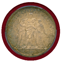 フランス 1873A 5フラン 銀貨 ヘラクレス PCGS MS65