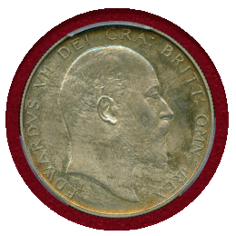 【SOLD】イギリス 1902年 1/2クラウン 銀貨 エドワード7世 PR64 Matte