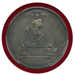 イギリス 1689年 銀メダル ウィリアム&メアリー戴冠記念 PCGS AU Detail