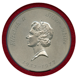 【SOLD】イギリス 1977年 銀メダル エリザベス2世在位25周年記念 PF67MATTE