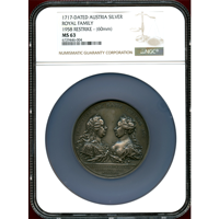 オーストリア(1717) マリア・テレジア ロイヤルファミリー リストライク 銀メダル MS63