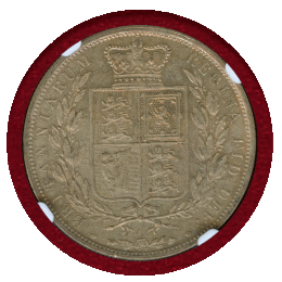 イギリス 1887年 1/2クラウン 銀貨 ヴィクトリア ヤングヘッド NGC MS65