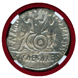 【SOLD】ローマ帝国 27BC-AD14 デナリウス 銀貨 アウグストゥス NGC Ch XF