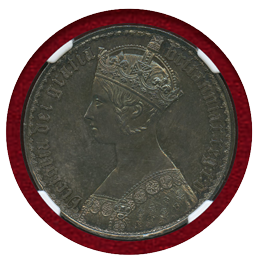 イギリス 1847年 銀貨 ヴィクトリア ゴシッククラウン UNDECIMO NGC PF62