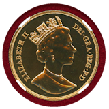 イギリス 1987年 5ポンド 金貨 エリザベス2世 St.George MS69DPL