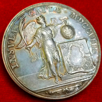 【SOLD】イギリス 1708年 銀メダル アン女王 リール要塞占領記念