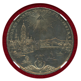 ドイツ フランクフルト 1772PCB ターラー 銀貨 都市景観 NGC MS62