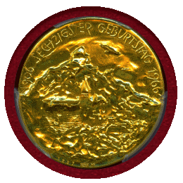 【SOLD】リヒテンシュタイン 1966年 金メダル フランツヨーゼフ2世 生誕60年記念 SP67