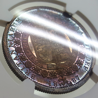 イギリス 1887年 1/2クラウン 銀貨 ヴィクトリア ジュビリーヘッド NGC PF64