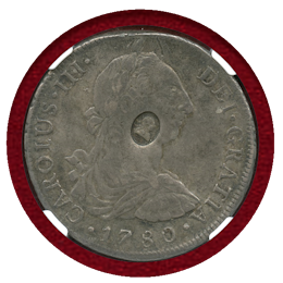 イギリス (1797-99) $1 銀貨 加刻印貨 ペルー8レアル NGC VF DETAILS