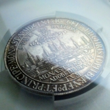 1661年 ドイツ ミュンスター 都市景観 ターラー銀貨 PCGS AU55