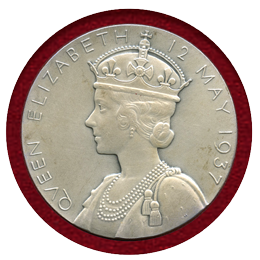 イギリス 1937年 銀メダル ジョージ6世/エリザベス