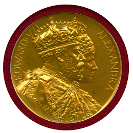 イギリス 1902年 金メダル エドワード7世 戴冠式記念 NGC MS67