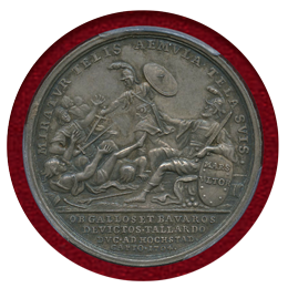イギリス 1704年 銀メダル ブレナムの戦い マールバラ公爵 PCGS MS63
