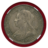 イギリス 1893年 クラウン 銀貨 ヴィクトリア オールドヘッド NGC MS64