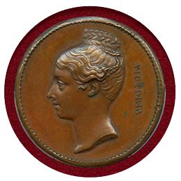 【SOLD】イギリス 1837年 ヴィクトリア女王ロンドンシティ訪問銅メダル W.Wyon SP64