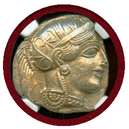 【SOLD】古代ギリシャ アテネ 440-404BC 4ドラクマ 銀貨 フクロウ NGC MS