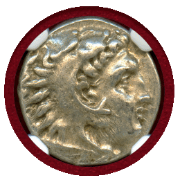 【SOLD】マケドニア王国 紀元前336-323 ドラクマ 銀貨 アレキサンダー大王 Ch XF