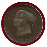 イギリス 1855年 ヴィクトリア女王、ナポレオン3世 銅メダル MS63BN