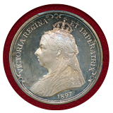 【SOLD】イギリス 1897年 銀メダル ヴィクトリア女王即位60周年記念 PCGS SP64