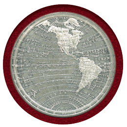 【SOLD】イギリス 1820年 MAP OF THE WORLD メダル ホワイトメタル